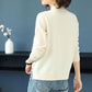 Spring and Autumn Half Turtleneck Thick Sweater Loose Short Knit Sweater All-match Solid Color Long-sleeved Bottoming Shirt