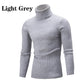6-color Lightweight Shirt High Neck Pullover Knitted Twist Sweater Long Sleeve Comfortable Trend
