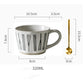 Japanese Style Stoneware Mug Ins Wind Net Red Coffee Cup Large Capacity Ceramic Breakfast Cup Household Water Cup with Spoon