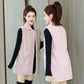 Autumn and Winter Lamb Hair Vest Women's Mid-length Pocket Waistcoat Student Casual Solid Color Jacket
