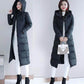 Women's Down Cotton Jacket Winter Long Section Over The Knee Thick Slim Slimming Coat Women
