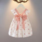 Girls Vest Dress Summer Polka Dot Sweet Butterfly Cotton Suspender Skirt Girl Cute Princess Skirt Sleeveless Waist A-line Skirt