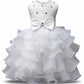 Girls Sleeveless Puffy Princess Dress Children's Wedding Dress Show Dress Bow Girls Cake Dress Sweet Waist A-line Skirt