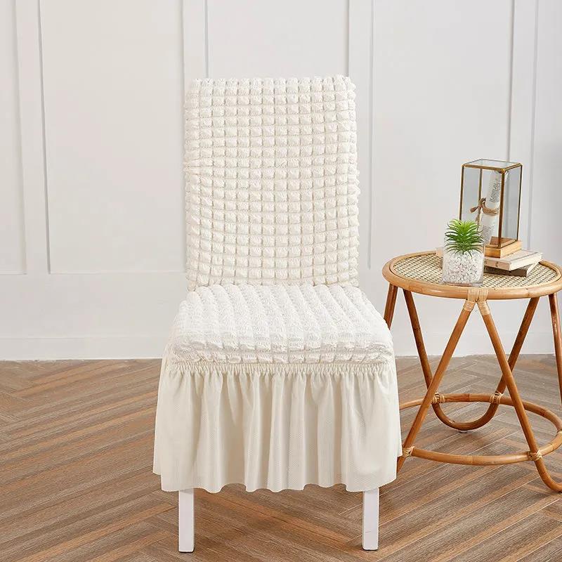 Thick Non-slip Bubble Lattice Chair Cover Elastic Skirt Type One-piece Office Chair Cover Luxury Home Chair Cover