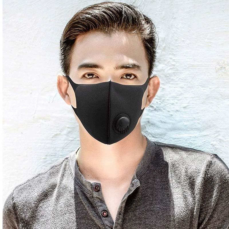 Mask with Breathing Valve Washable Dustproof PM2.5 Safety Breathable Mask Anti-fog Protective Masks