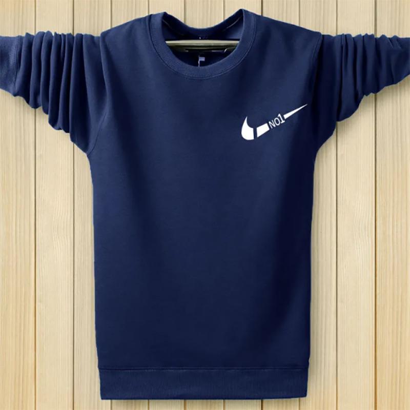 Men's Sweatshirts Thick Youth Warm Pullover Sweater Trendy Handsome Cotton Plus Velvet Long-sleeved Loose Sweater