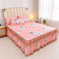 Lace Bed Skirt Three-piece Bedding Unilateral Non-slip Bedspread Korean Version of Solid Color Bed Sheet