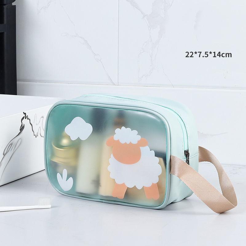Dry and Wet Separation Toiletry Bag Cosmetic Bag Women Clear Handbag Waterproof for Bathing Swimming Beach Portable Transparent Bag
