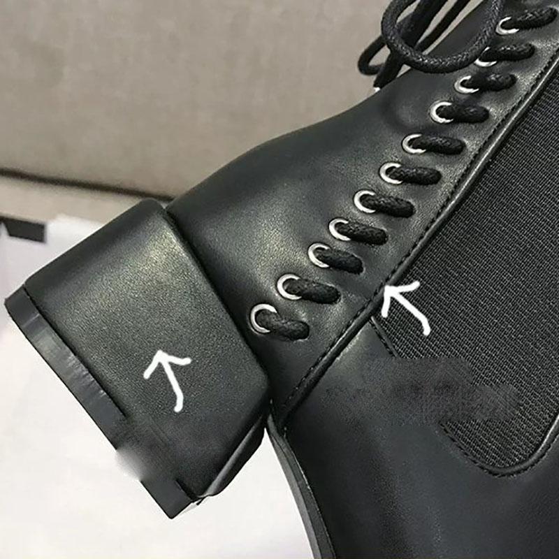 Boots Short Boots Women's Thick Heel Mid-heel Summer Spring and Autumn Plush Boots Section Martin Boots