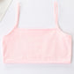 Young Girls Solid Soft Cotton Bra Puberty Teenage Breathable Underwear Kid Cloth