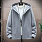 Spring Men's Jacket Polar Fleece Double Sided Fleece Lightweight Warm Jacket Hooded Sweater Loose Outdoor Casual Jacket