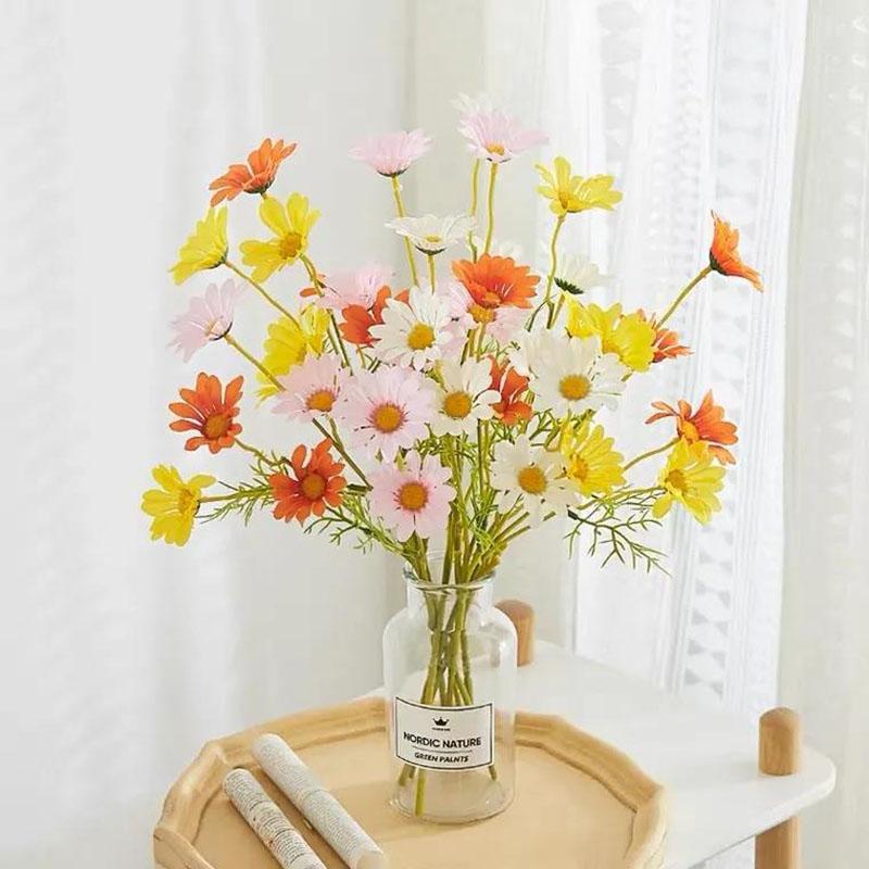 Simulation Flower Small Daisy Chamomile Fake Flower Photo Photography Photo Props Living Room Decoration Decorative Flower