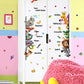 Cartoon Animal English Children's Door Kindergarten Decoration Fun Wall Stickers removable wallpaper