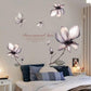 New purple dream flower magnolia flower bedroom sofa pvc transparent film