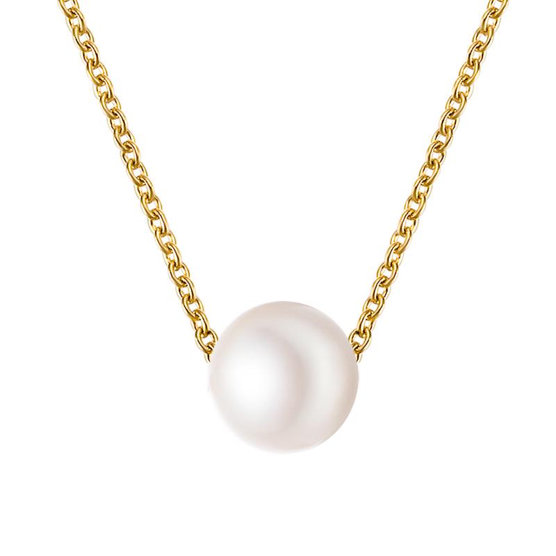 Simple Pearl Ball Short Necklace Chain Necklace Star Simple Accessorie Clothing Clavicle Chain Batch
