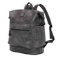 Gray Backpack Men Leather Large Capacity Waterproof Outdoor Sports Travel Student Book Computer Bags