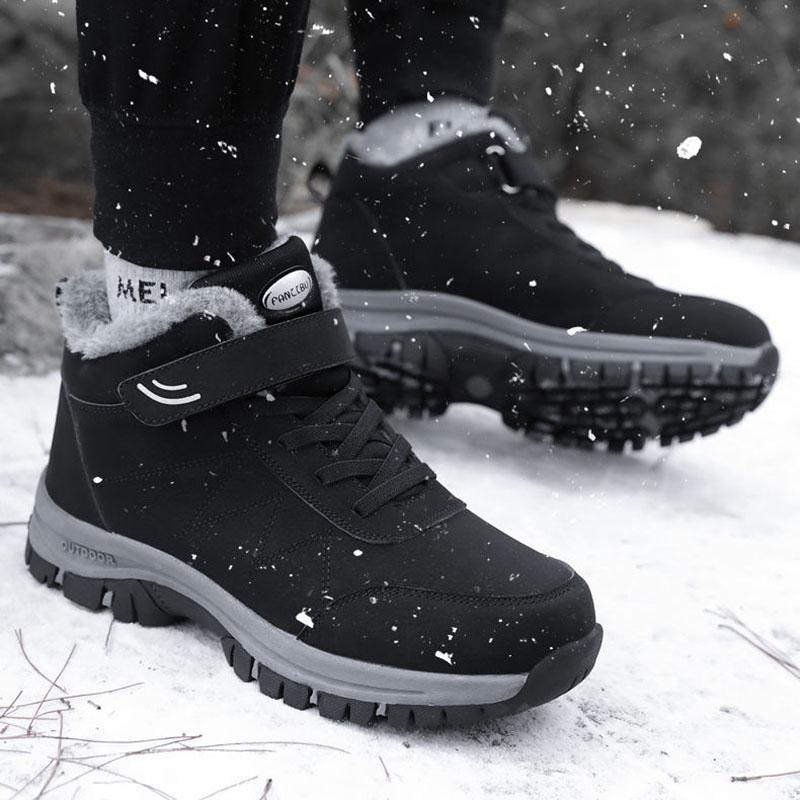 Elderly Shoes Cotton Shoes Winter Plus Velvet Waterproof Non-slip Thick Snow Boots Hiking Shoes Female
