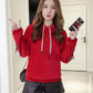 Women's Autumn and Winter Golden Velvet Long Sleeve Sweaters Large Size Loose Casual Plush Thickened Hoodies