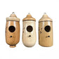 Hummingbird House Wooden Hummingbird House for Outside Hanging, 2Pcs Hummingbird Houses for Outside for Nesting