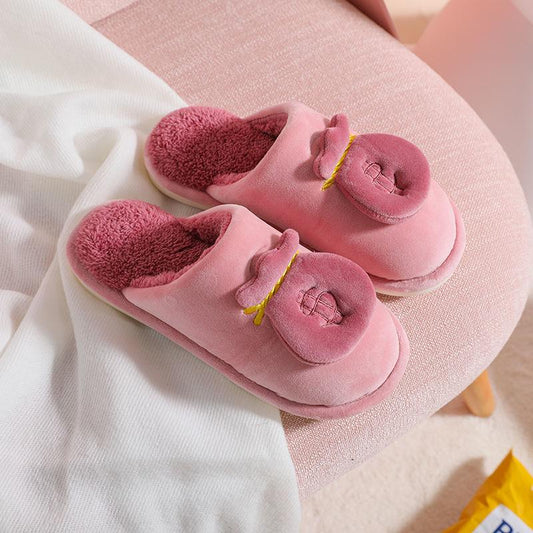 Autumn and Winter Cotton Slippers Indoor Non-slip Slippers Soft Soles Household Casual Slippers