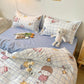 Four Seasons Universal Bed Sheet Quilt Cover Cotton Four-piece Student Dormitory Single Double 1.8m 2.0m Bedding Set