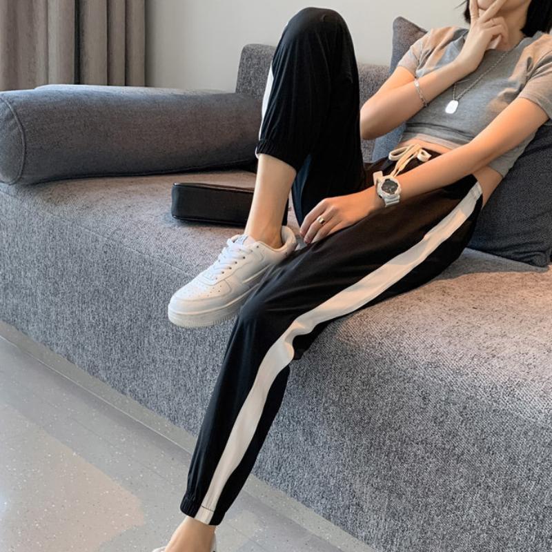 Purple Pants Sports High Waist Drape Loose Loose Feet Summer Wide-legged Casual Thin Pants Women's Summer