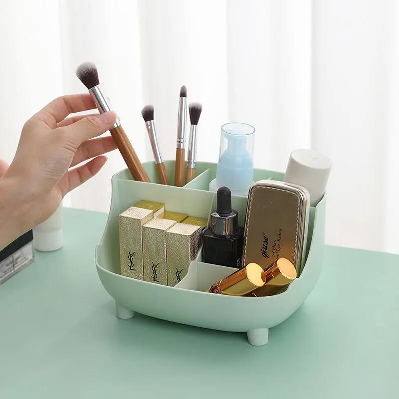 Nordic 6 Grid Oblique Insert Creative Pen Holder Multifunctional Desktop Decoration Ornaments Cosmetic Brush Pen Bucket Storage Box