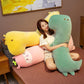 Lovely Washable Dinosaur Long Pillow Plush Dolls Soft Kids Plush Bed Sleeping Plush Doll Cute Kids Doll Gifts