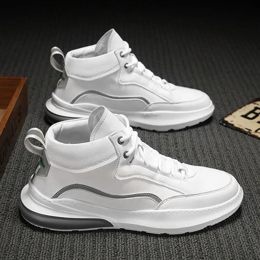 Men's High-top Sneakers Breathable All-match Sports Casual Shoes Korean Style Trendy Shoes
