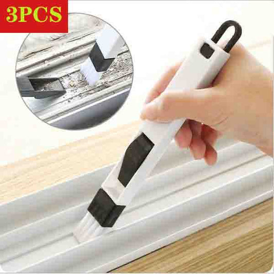 3PCS The Window Window Groove Groove Cleaning Brush with Cleaning Dustpan Screen Window Cleaning Folding Brush