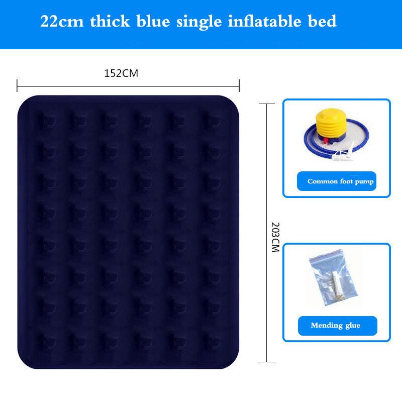 Double Household Inflatable Bed Bedroom Air Bed Inflatable Mattress Lunch Break Folding Bed Air Pump Air Pillow