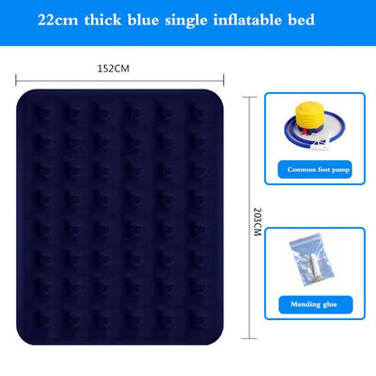 Double Household Inflatable Bed Bedroom Air Bed Inflatable Mattress Lunch Break Folding Bed Air Pump Air Pillow