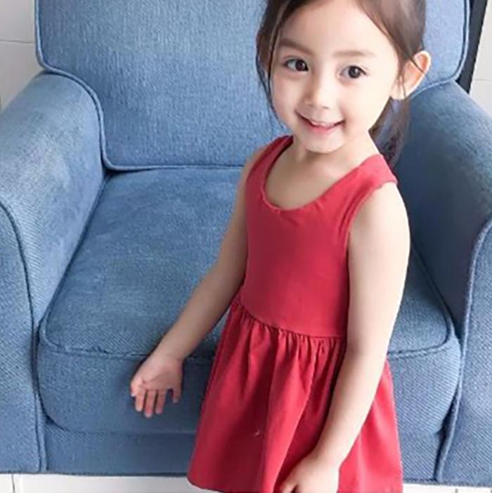 Children Dress Girls Summer Thin Dress Korean Princess Dress Halter Sleeveless Dress Camisole A-line Dress