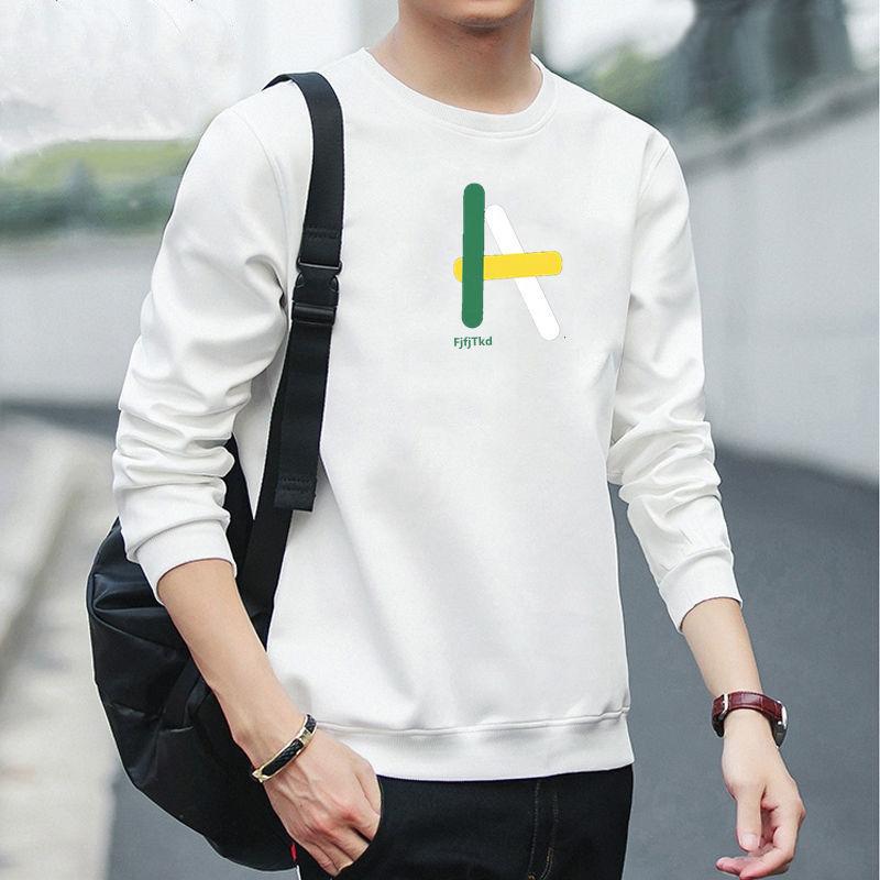 Spring and Autumn Cotton Sweater Men's Bottoming Shirt Warm Long-sleeved Round Neck Plus Size Student Shirt