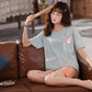 Pajamas Women Short-sleeved Cotton Thin Section Half-sleeved Cotton Ladies Two-piece Home Student Pajamas