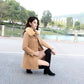 Mid-length Ladies Woolen Coat Winter Temperament Queen Mink-like Thick Warm  Elegant Fashion Coat