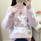 Autumn and Winter Pullover Sweater Thick Knit Sweater Elk Pattern Young Women Bottoming Shirt