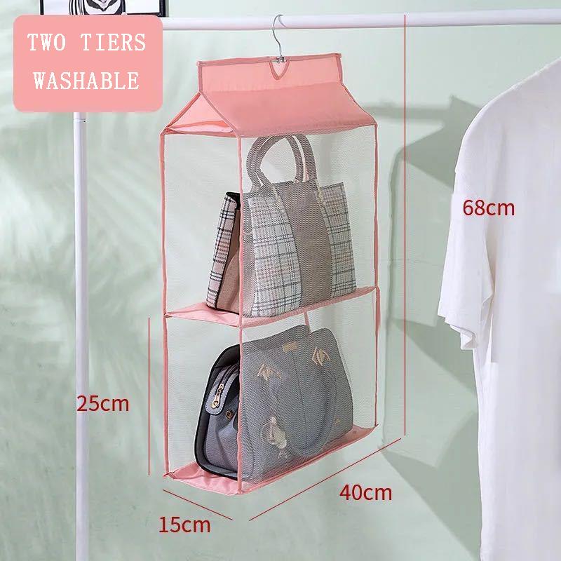 Bag Storage Hanging Bag Wall Hanging Fabric Dustproof Household Wardrobe Clothes Kitchen Storage Bag Storage Shelf