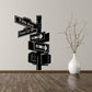 Creative Signpost Street Sign Wall Stickers Vinyl Art Decals Home Decoration For Living Room Bedroom
