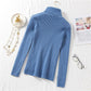 Autumn Winter Thick Sweater Women Turtleneck Pullover Knitted Sweaters Slim Fur Warm Soft Solid Inside Bottoming Shirt Long Sleeve Short Casual Jumper