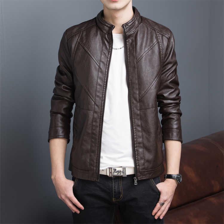 Autumn Men's PU Leather Jacket for Men Fitness Fashion Male Jacket Casaco Masculino Casual Coat Male