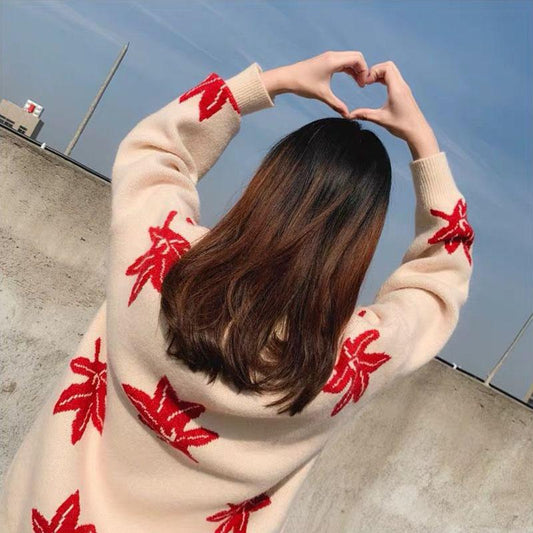 Autumn and Winter Plus Size Casual Sweater Thick Pullover Loose Blouse All-match Female Sweater