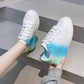 Gradient Color Small White Shoes Women's Thick-soled Height-increasing Shoes All-match Board Shoes Net Red Casual Trendy Shoes