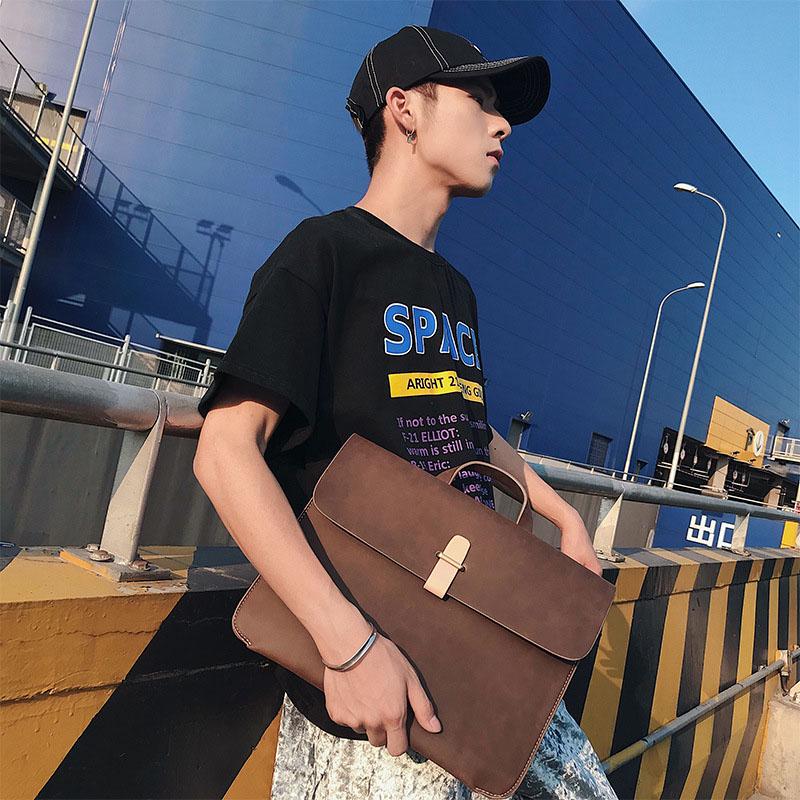 Light business shoulder bag youth backpack file briefcase leisure travel messenger bag for Men