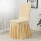 White Red Chair Cushion Cover Home Hotel Restaurant Wedding Banquet Elastic Chair Cover Dust Protection Stool Cover