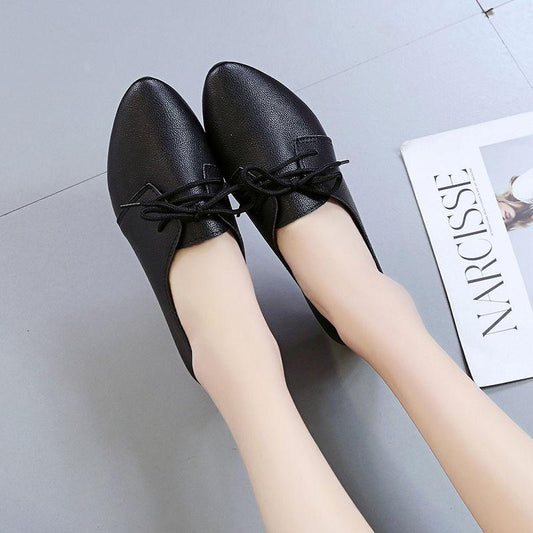 Spring and Autumn Women's Shoes Small White Shoes Women's Lace-up Non-slip Flat Casual Shoes