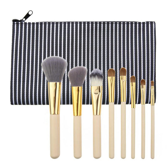 Foundation Lip Brush Makeup Tool Maquiagem 8 Pcs Handle Double Makeup Brush Suit Eye Shadow Brush