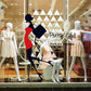 Beauty Mini Skirt High Heels Wall Stickers Shopping Malls Women Shoes Counters Window Glass Stickers