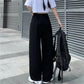 High Waist Wide Leg Pants Summer Thin Section Large Size Loose and Thin Hollow Sports Casual Pants Women