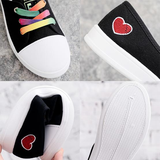 Spring and Summer Embroidered Breathable Canvas Shoes Women's Plus Size All-match Casual Flat Shoes